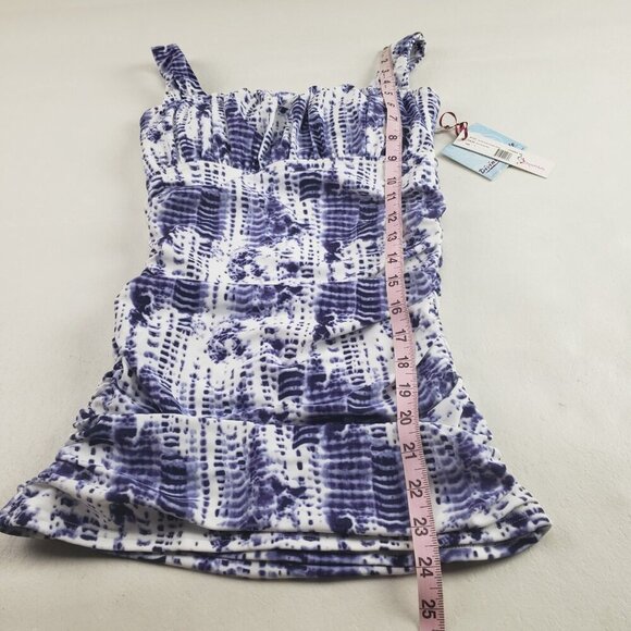 Tankini Swimsuit Top Lot of 2 Womens Small White Floral Divine Modestee NEW - Picture 8 of 15